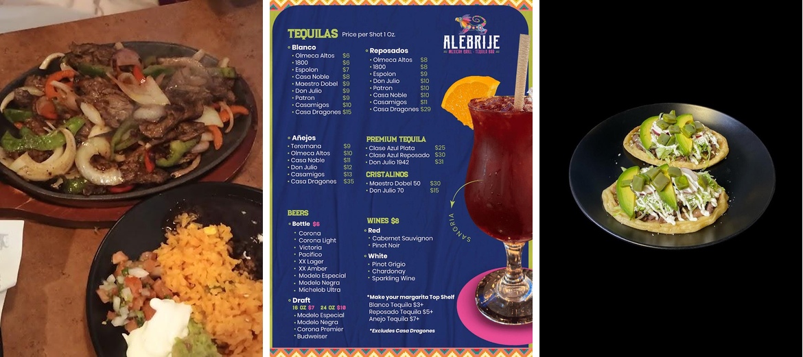 Alebrije - Mexican Grill & Tequila Bar Menu
