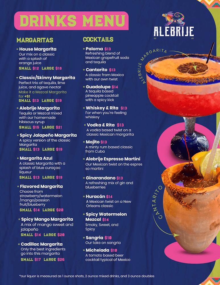 Alebrije - Mexican Grill & Tequila Bar Menu image 2