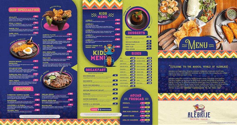 Alebrije - Mexican Grill & Tequila Bar Menu image 3